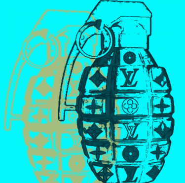 Arts numériques intitulée "grenade de luxe 2" par Eric Gaussens, Œuvre d'art originale, Travail numérique 2D