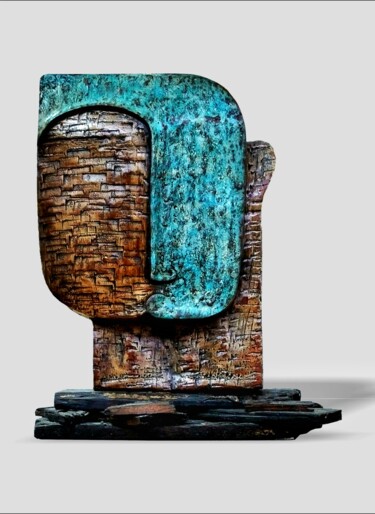 Sculpture intitulée "Adonis y el Tiempo" par Erich González Triana, Œuvre d'art originale, Céramique