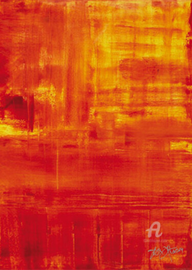 Malarstwo zatytułowany „Red Energy II” autorstwa Erich Kraft, Oryginalna praca, Olej