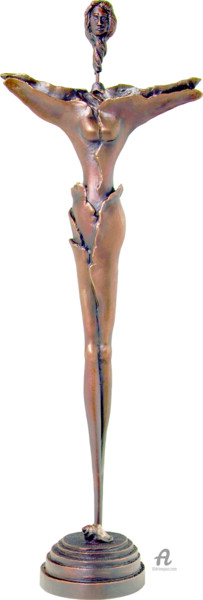 Скульптура под названием "Fleur du soir" - Erich Kraft, Подлинное произведение искусства, Бронза