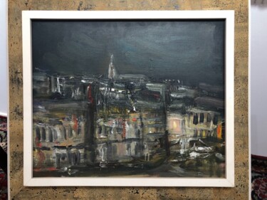 Painting titled "Huile sur toile Noc…" by Erich Schmid, Original Artwork, Oil Mounted on Wood Stretcher frame