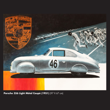Peinture intitulée "Porsche 356 Light M…" par Eric Hardy, Œuvre d'art originale, Acrylique