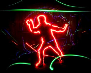 Fotografie getiteld "light painting (3)" door Erick Philippe (eikioo), Origineel Kunstwerk, Light Painting