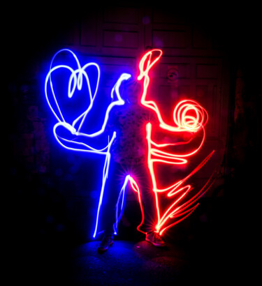 Fotografia intitulada "light painting (8)" por Erick Philippe (eikioo), Obras de arte originais, Light Painting