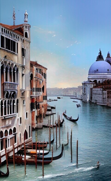 Digital Arts titled "Venise (822)" by Erick Philippe (eikioo), Original Artwork, 2D Digital Work