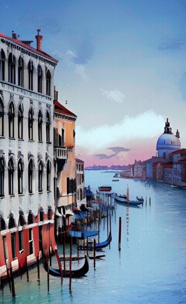 Digitale Kunst mit dem Titel "Venise (823)" von Erick Philippe (eikioo), Original-Kunstwerk, 2D digitale Arbeit