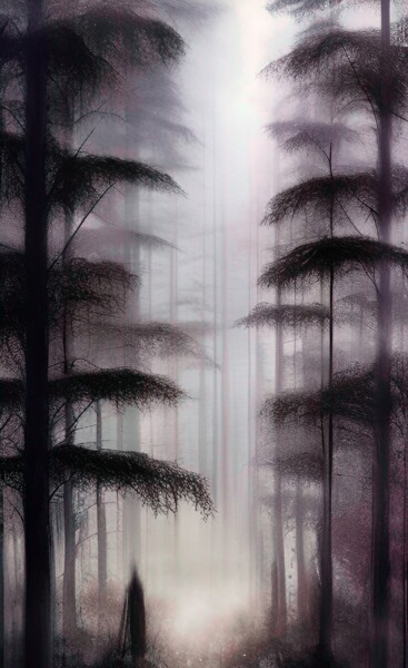 Digital Arts titled "la forêt enchantée…" by Erick Philippe (eikioo), Original Artwork, AI generated image