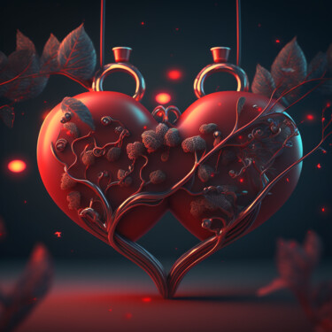 Digital Arts titled "Saint Valentin (17)" by Erick Philippe (eikioo), Original Artwork, AI generated image