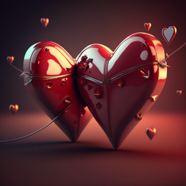 Digital Arts titled "Saint Valentin (52)" by Erick Philippe (eikioo), Original Artwork, AI generated image