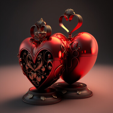 Digital Arts titled "Saint Valentin (91)" by Erick Philippe (eikioo), Original Artwork, AI generated image