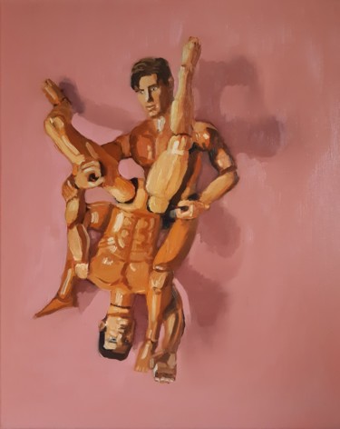 Peinture intitulée "Combat-Fight n°4" par Eric Kaiser, Œuvre d'art originale, Huile