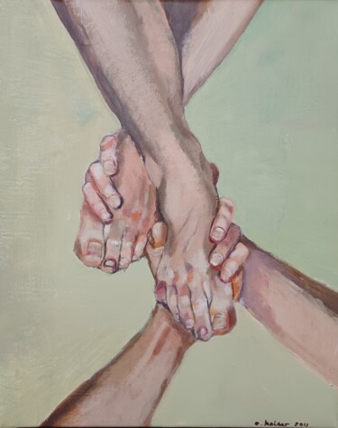 Etreinte Peinture intitulée "Etreinte" par Eric Kaiser, Œuvre d'art originale, Acrylique