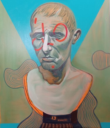 Peinture intitulée "Anti facial recogni…" par Eric Kaiser, Œuvre d'art originale, Huile