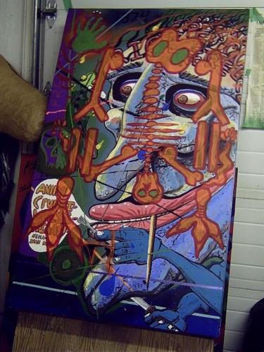 Painting titled "Pungi Wiisi Niaas" by Broken Vulture Art, Original Artwork