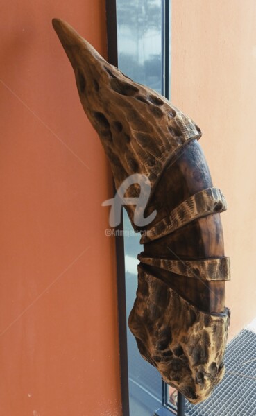 Скульптура под названием "Korn" - Eric Rodriguez Sculpture, Подлинное произведение искусства, Дерево