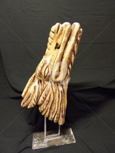 Skulptur mit dem Titel "Carbone" von Eric Rodriguez Sculpture, Original-Kunstwerk, Holz