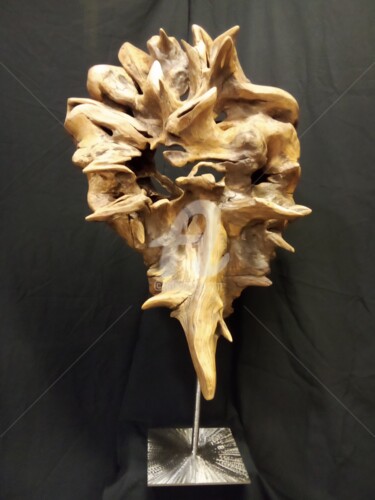 Скульптура под названием "Eclosion" - Eric Rodriguez Sculpture, Подлинное произведение искусства, Дерево