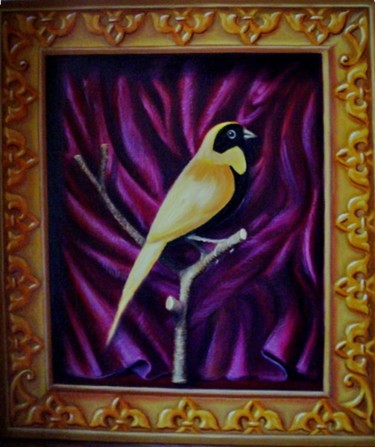 Peinture intitulée "l'oiseau" par Eric Sabatier, Œuvre d'art originale, Huile