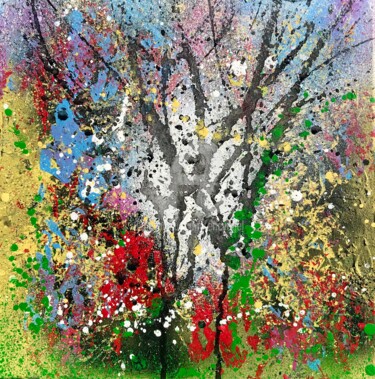Pintura intitulada "le printemps" por Eric Vogel, Obras de arte originais, Acrílico