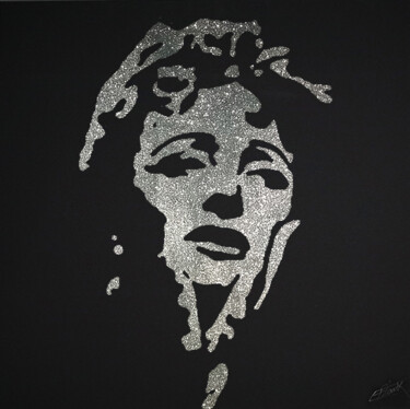 Коллажи под названием "Edith Piaf" - Erik Black, Подлинное произведение искусства, Коллажи Установлен на Деревянная рама для…
