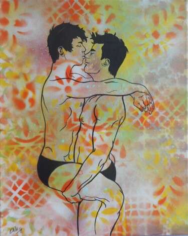 Картина под названием "Gay kitchen" - Erik Hils, Подлинное произведение искусства