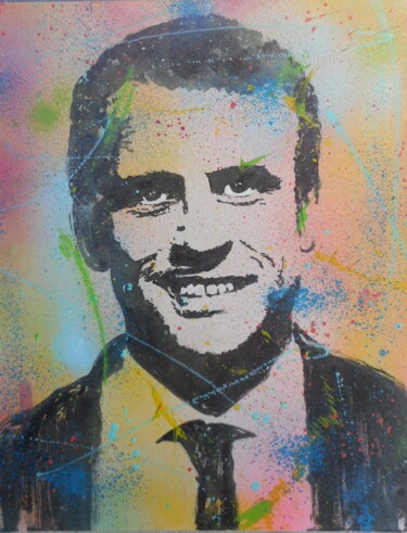 Картина под названием "Emanuel Macron, fre…" - Erik Hils, Подлинное произведение искусства