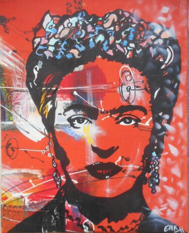 Pittura intitolato "Frida, https://ench…" da Erik Hils, Opera d'arte originale, Acrilico