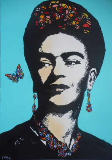 Peinture intitulée "Frida liberta" par Erik Hils, Œuvre d'art originale, Acrylique