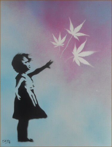 Painting titled "legalize!" by Erik Hils, Original Artwork, Spray paint