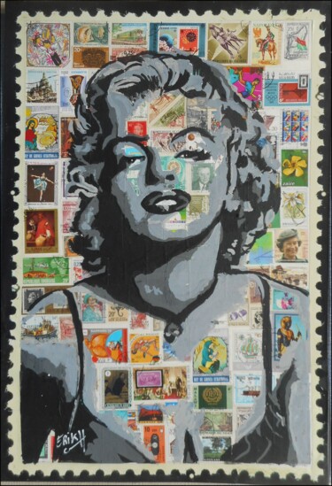 Картина под названием "Many stamps for Mar…" - Erik Hils, Подлинное произведение искусства, Акрил