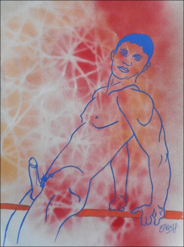 Картина под названием "boy gay" - Erik Hils, Подлинное произведение искусства, Акрил
