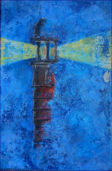 Peinture intitulée "Le phare" par Erik Hils, Œuvre d'art originale, Acrylique