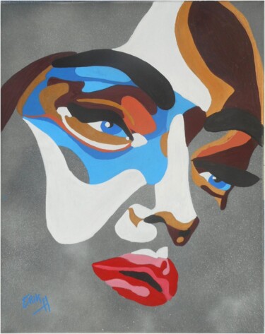 Painting titled "Mademoiselle Lott" by Erik Hils, Original Artwork, Acrylic