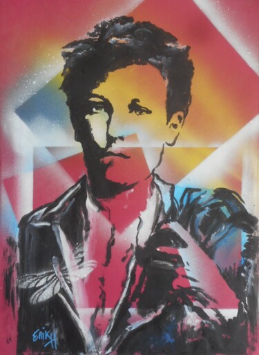 Peinture intitulée "Arthur Rimbaud" par Erik Hils, Œuvre d'art originale, Acrylique