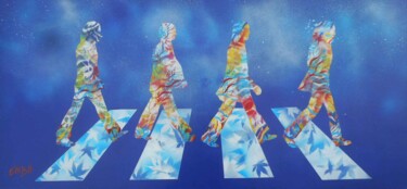 Картина под названием "Beatles, Abbey road" - Erik Hils, Подлинное произведение искусства, Рисунок распылителем краски