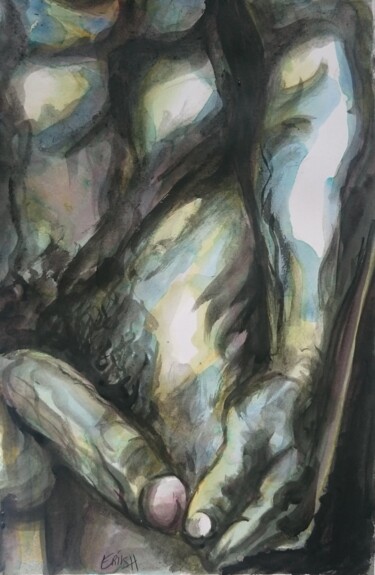 Pittura intitolato "uncut" da Erik Hils, Opera d'arte originale, Acrilico