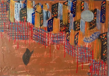 Pittura intitolato "Fence" da Erik Melver, Opera d'arte originale, Olio