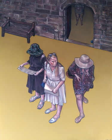 Peinture intitulée "Drei Frauen" par Erik Schubert, Œuvre d'art originale, Huile