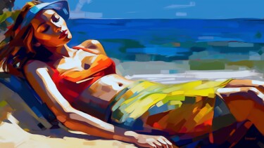 Digital Arts titled "Euphelia  -Unikat-" by Erik Sven Larsgaard, Original Artwork, Digital Print Mounted on Wood Stretcher f…