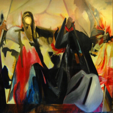Pittura intitolato "My tribe" da Erika Anoardi, Opera d'arte originale, pigmenti