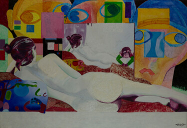 Painting titled "La matta" by Erika Anoardi, Original Artwork, Acrylic