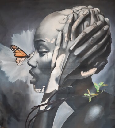 Painting titled "Psyche" by Erika Anoardi, Original Artwork, Oil