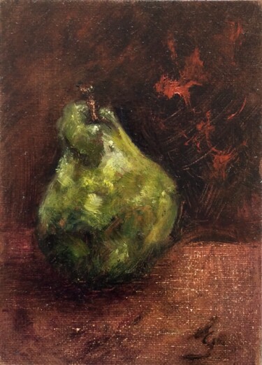 Peinture intitulée "Pearl of the Orchard" par Erika Von Gaal, Œuvre d'art originale, Huile Monté sur Carton