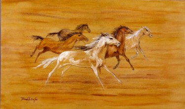 Peinture intitulée "cavalcade" par Erika Trombik, Œuvre d'art originale