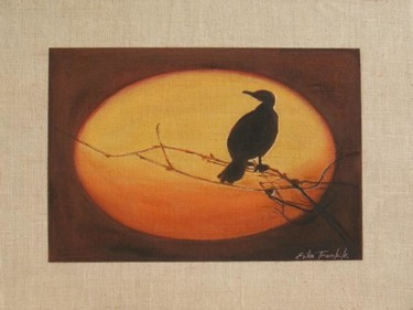 Painting titled "le cormoran" by Erika Trombik, Original Artwork