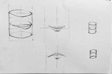 Drawing titled "Student mouth study…" by Eb, Original Artwork