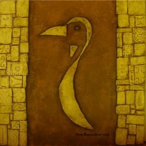 Pittura intitolato "Uccellino" da Eb, Opera d'arte originale