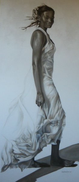 Pintura titulada "Labola Woman" por Eb, Obra de arte original, Oleo