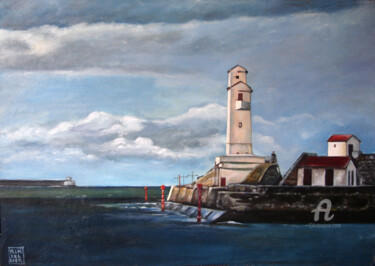 Painting titled "le-phare-de-pavlovs…" by Erika Sellier, Original Artwork, Acrylic