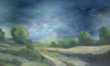 Arte digitale intitolato "ciel-etcampagne.jpg" da Ple Eric, Opera d'arte originale, Fotomontaggio